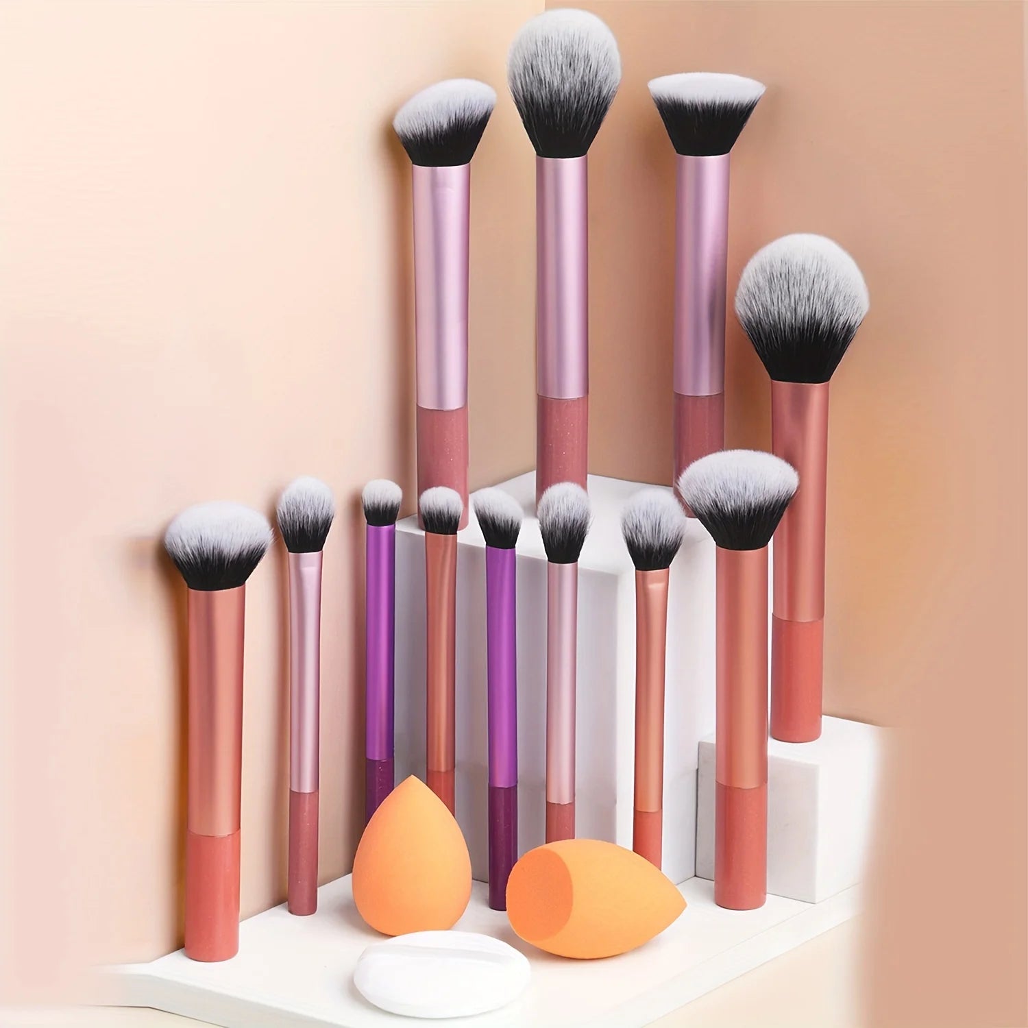 12-Piece Professional Makeup Brush Set — Soft Synthetic Bristles